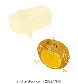 Cartoon-Vogel mit Sprachblase