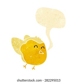 cartoon bird with speech bubble