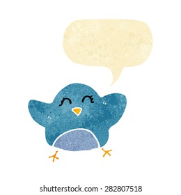 cartoon bird with speech bubble