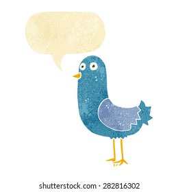 cartoon bird with speech bubble