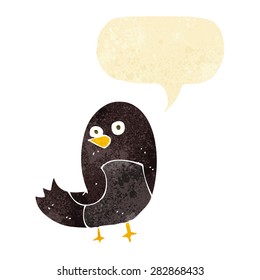 cartoon bird with speech bubble