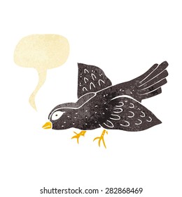 cartoon bird with speech bubble