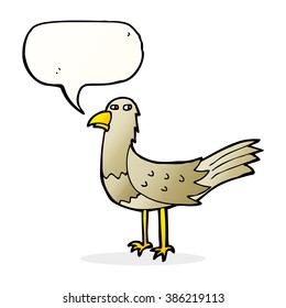 cartoon bird with speech bubble