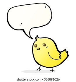 cartoon bird with speech bubble