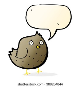 cartoon bird with speech bubble