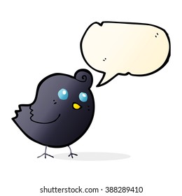 cartoon bird with speech bubble