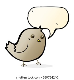 cartoon bird with speech bubble