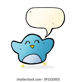 Cartoon-Vogel mit Sprachblase
