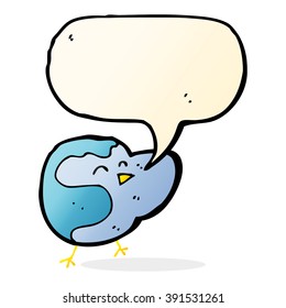 cartoon bird with speech bubble