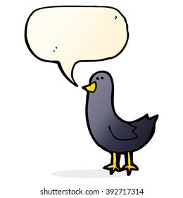 cartoon bird with speech bubble