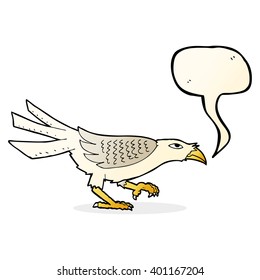 cartoon bird with speech bubble