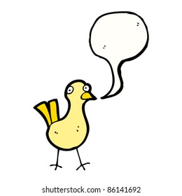 cartoon bird with speech bubble