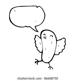 pássaro desenho animado com balão