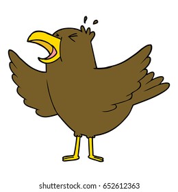 cartoon bird squawking