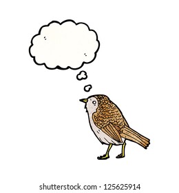 cartoon bird with thought bubble