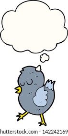 cartoon bird with thought bubble