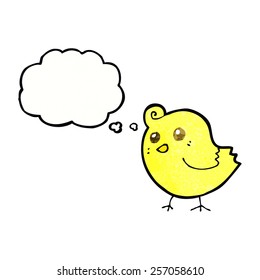 cartoon bird with thought bubble