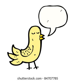 tuiteo de pájaro de caricatura