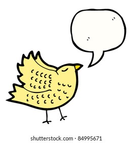 cartoon bird tweeting