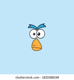 cartoon birdies face emoticon  design  vector  illustration