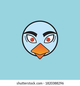 cartoon birdies face emoticon  design  vector  illustration