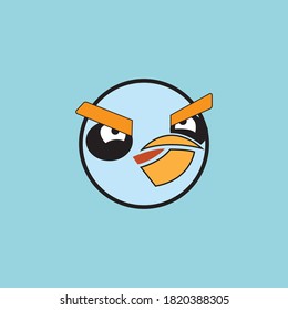 cartoon birdies face emoticon  design  vector  illustration
