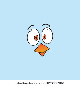 cartoon birdies face emoticon  design  vector  illustration