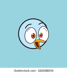 cartoon birdies face emoticon  design  vector  illustration