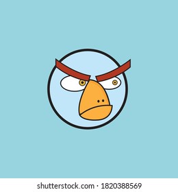 cartoon birdies face emoticon  design  vector  illustration
