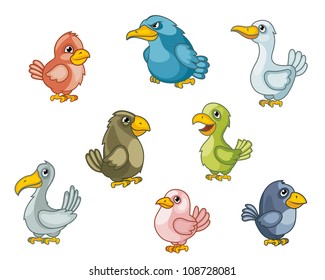 Cartoon birds