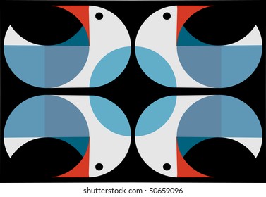 cartoon birds pattern