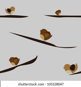 Cartoon birds texture