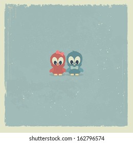 Cartoon birds.  Vector, EPS 8.