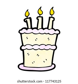 cartoon birthday cake