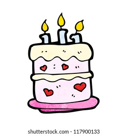 cartoon birthday cake