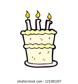cartoon birthday cake
