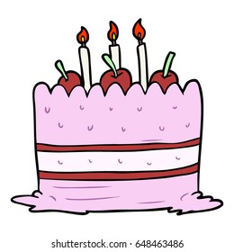cartoon birthday cake