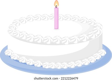 Cartoon Birthday Cake Clipart In Vector Format