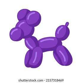 Cartoon birthday dog balloon. Vector illustration