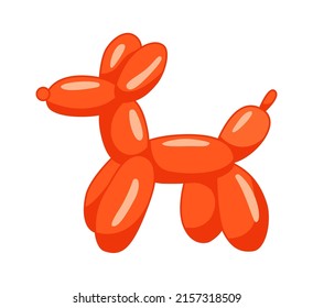 Cartoon birthday dog balloon. Vector illustration