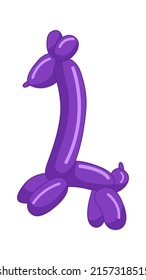 Cartoon birthday giraffe balloon. Vector illustration