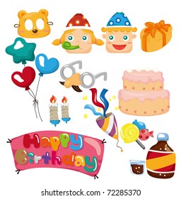 cartoon birthday icon