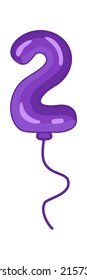 Caricatura de cumpleaños dos globos. Ilustración del vector