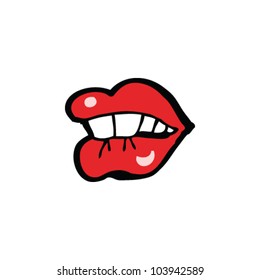 labio mordiente de caricatura