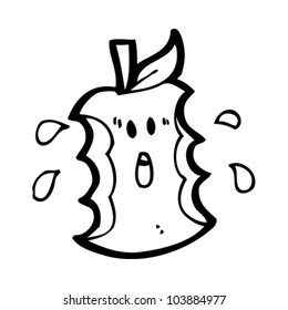 cartoon bitten apple