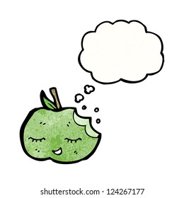 cartoon bitten apple