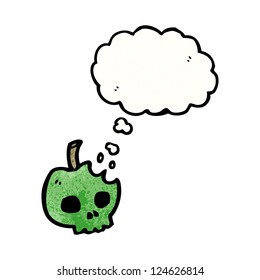 cartoon bitten apple