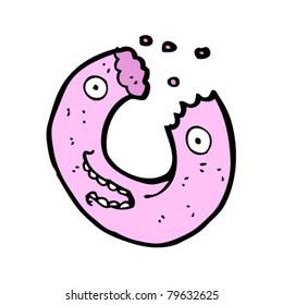 caricatura mordida doughnut