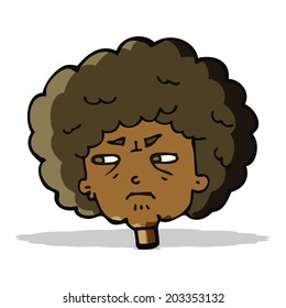 cartoon bitter old woman