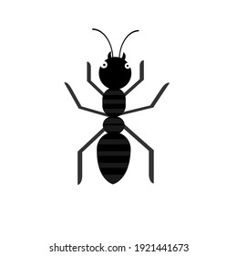 Cartoon of a black ant.